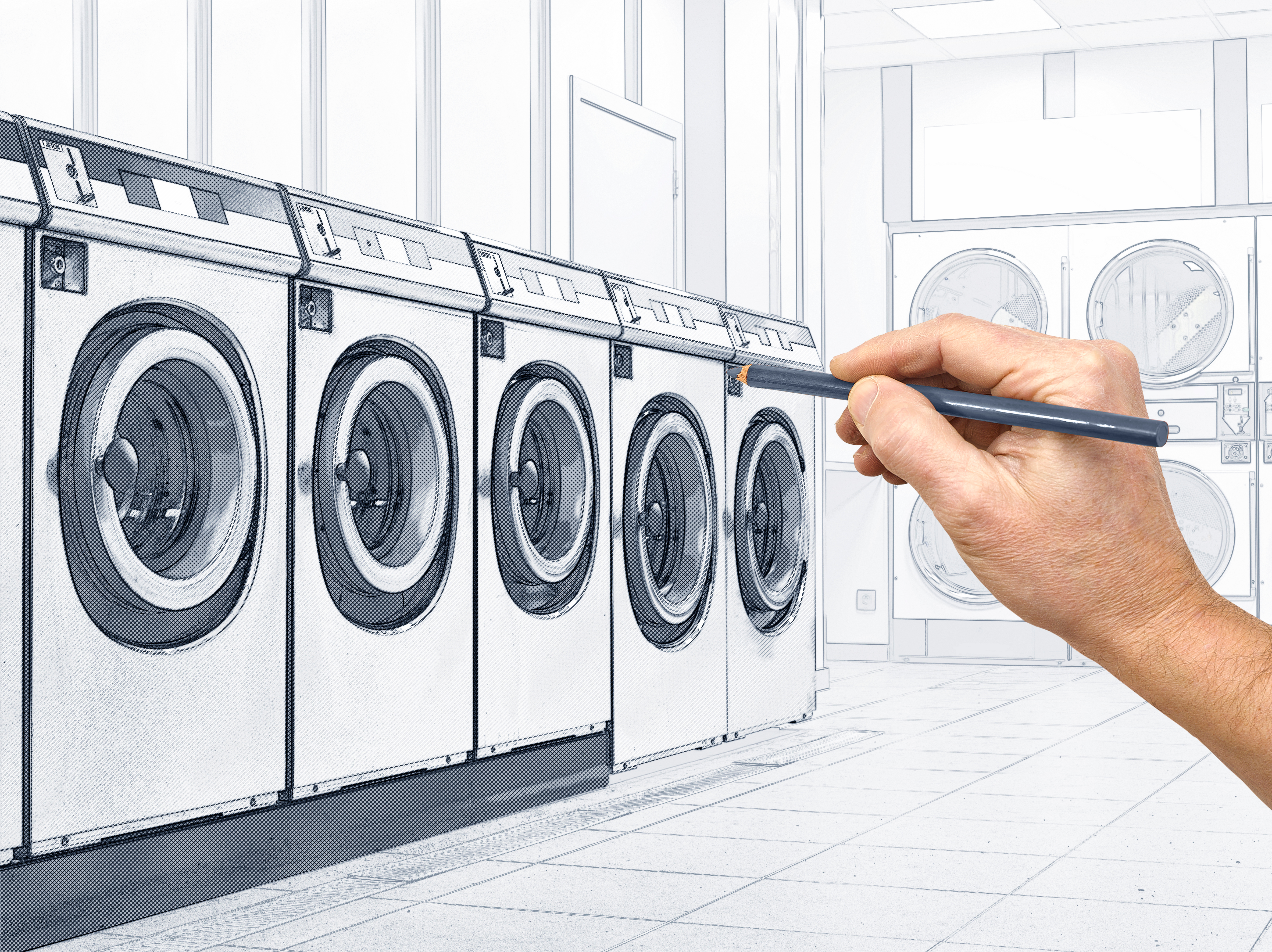 Waschsalon von innen